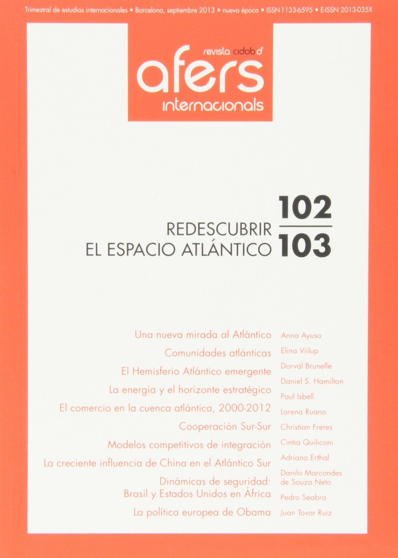 AFERS 102-103: REDESCUBRIR EL ESPACIO ATLÁNTICO Learning & Reference