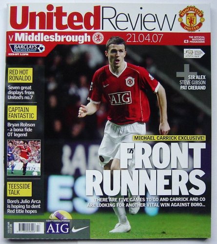 United Review 21 April 2007 Man Utd. V Middlesbrough book