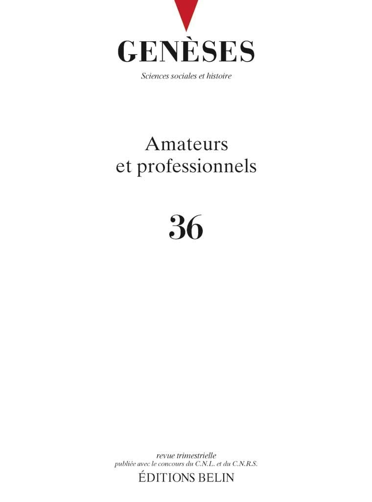 Genèses n°36: Amateurs et professionnels book