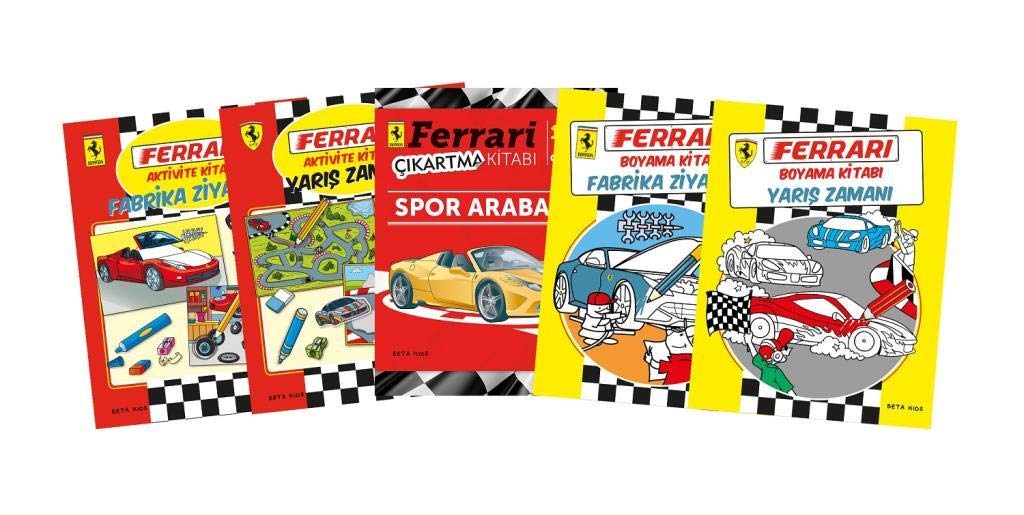 Ferrari Boyama Aktivite Seti 5 Kitap Books