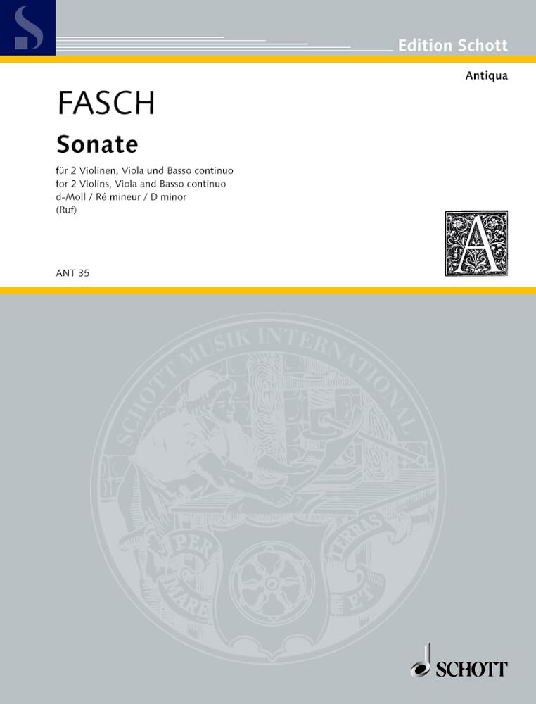 Sonata D Minor: 2 Violins, Viola and Basso continuo. Partition et parties. book