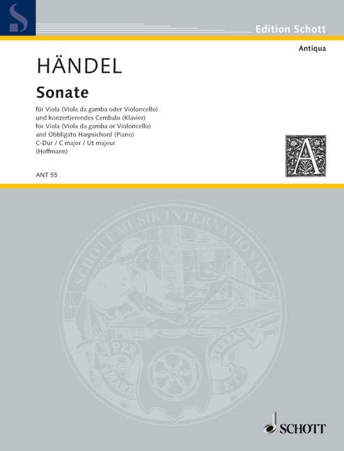 Sonata: viola (viola da gamba, cello) and concertant harpsichord (piano). Sheet Music