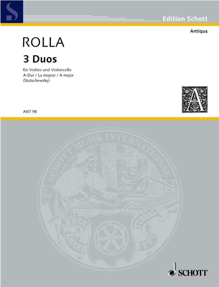 3 Duos: Nr. III A-Dur. Violine und Violoncello. (Antiqua: Eine Sammlung alter Musik) Sheet Music