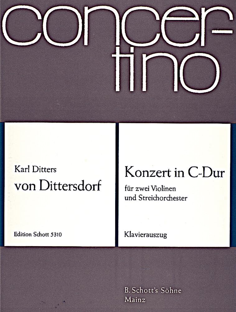 Konzert C-Dur: 2 Violinen und Streichorchester. Dirigierauszug. (Concertino) Sheet Music