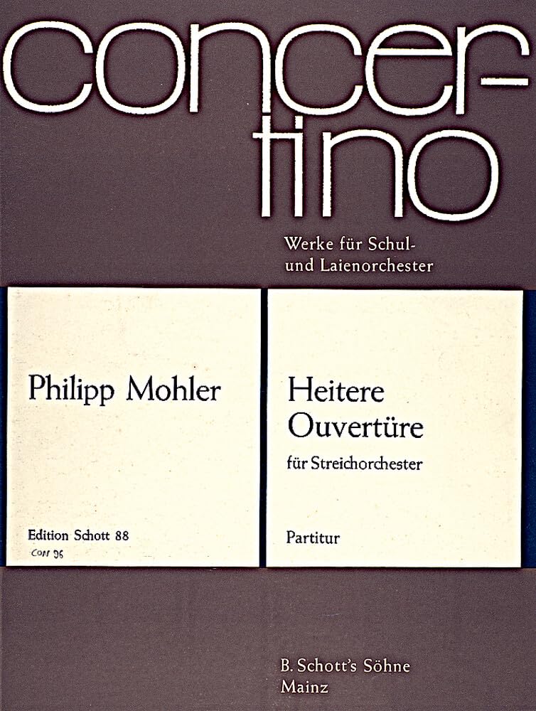 Heitere Ouvertüre: op. 27. Streichorchester. Partitur. (Concertino) Sheet Music