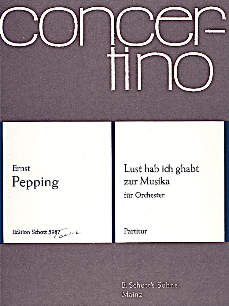 Lust hab ich ghabt zur Musika: Variationen zu einem Liedsatz von Ludwig Senfl. Orchester. Partitur. (Concertino) Sheet Music