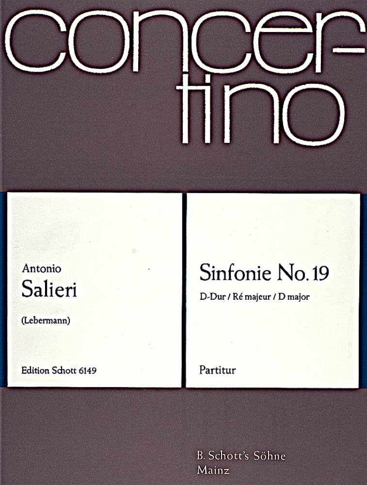 Sinfonie No. 19 D-Dur: 2 Oboen, 2 Hörner in D und Streicher. Partitur. (Concertino) Sheet Music