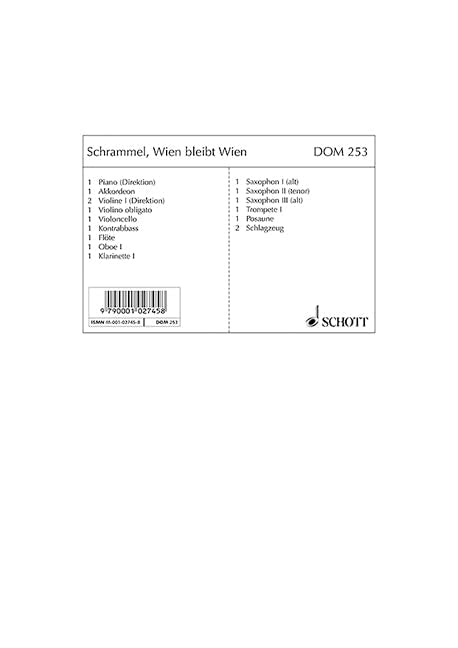 Wien bleibt Wien: Marsch. Salonorchester. Klavierdirektion und Stimmen.: March. salon orchestra. Piano conducteur et parties. (Domesticum) Sheet Music