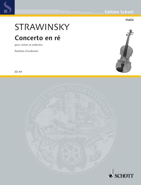 Concerto en ré - Konzert in D: für Violine und Orchester. Violine und Orchester. Dirigierpartitur. (Edition Schott) Sheet Music