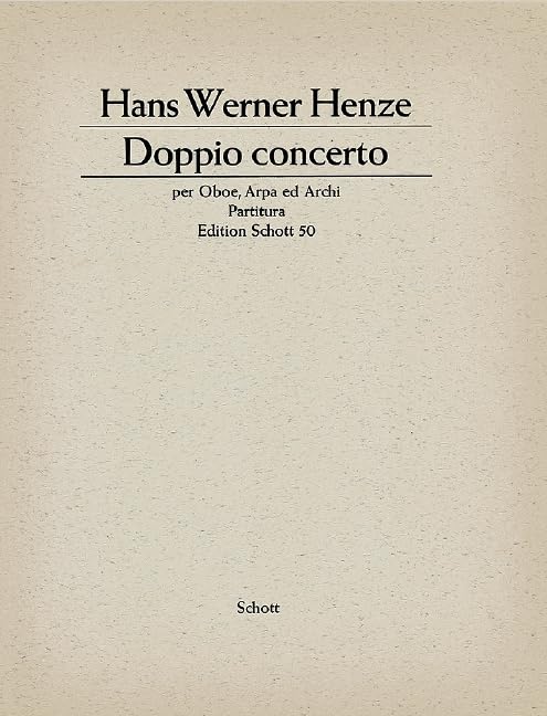 Doppio Concerto: Oboe, Harfe und Streicher. Dirigierpartitur. Sheet Music