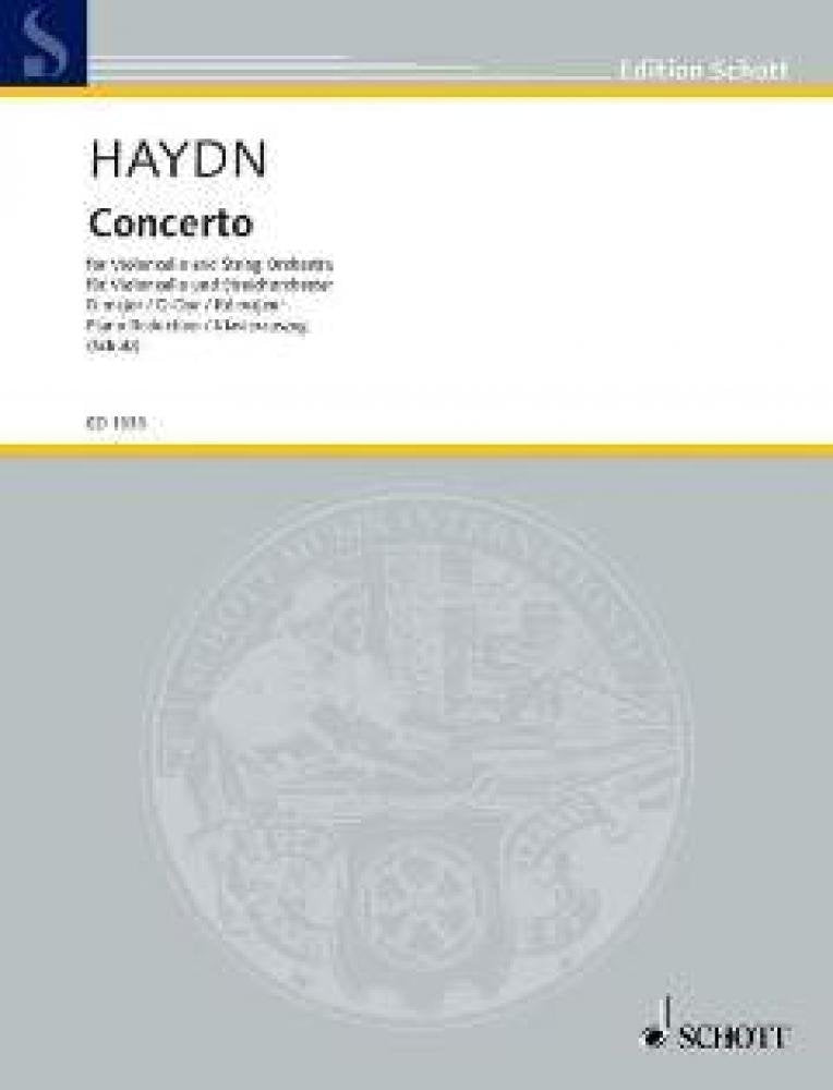 Concerto D-Dur: Hob. VIIb:4. Violoncello, Streicher und Cembalo. Klavierauszug (zugleich Partitur).: Hob. VIIb:4. cello, strings and harpsichord. Réduction pour piano. (Edition Schott) Sheet Music