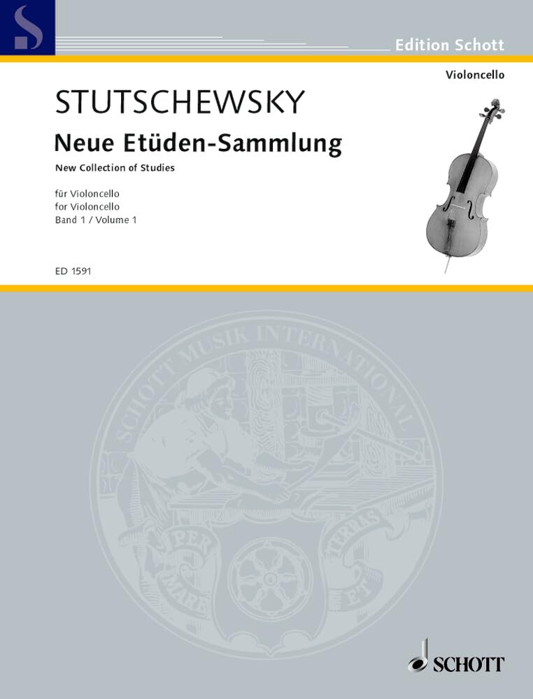 Neue Etüden-Sammlung: Auswahl aus der klassischen und neueren Studienliteratur für Violoncello mit zahlreichen zeitgenössischen Originalbeiträgen in ... Band 1. Violoncello. (Edition Schott) Sheet Music