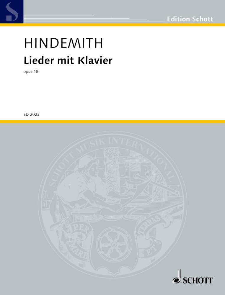 Lieder mit Klavier: op. 18. Sopran und Klavier. Sopran. (Edition Schott) Sheet Music