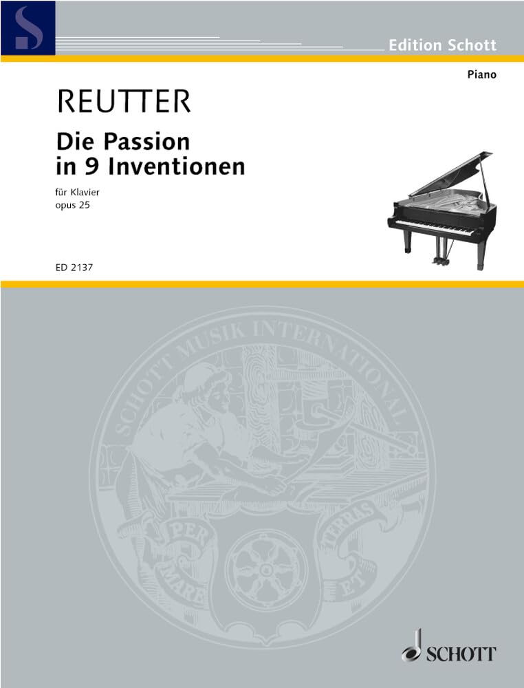 Die Passion in 9 Inventionen: aus den "Biblischen Szenen". op. 25. Klavier. (Edition Schott) Sheet Music