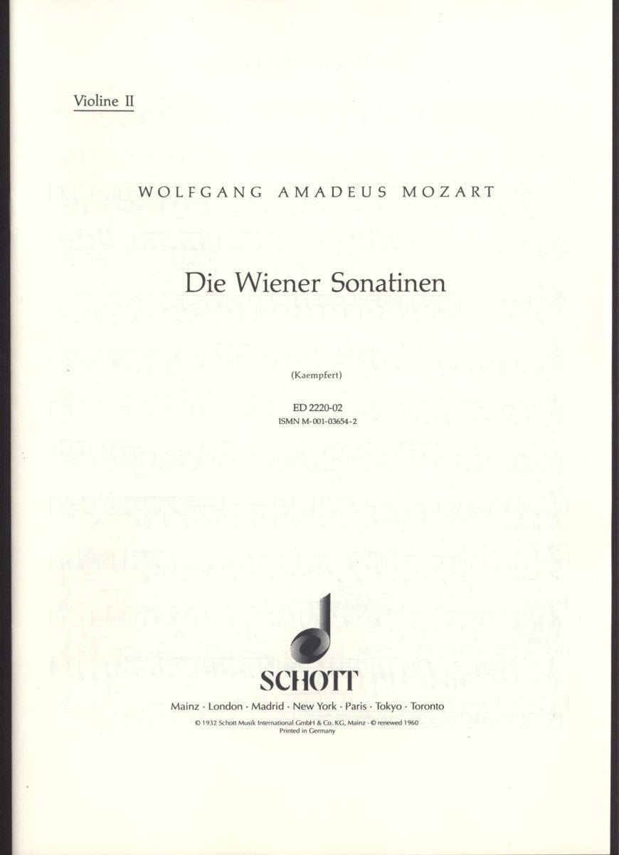Les Sonatines viennoises: 2 violins. book
