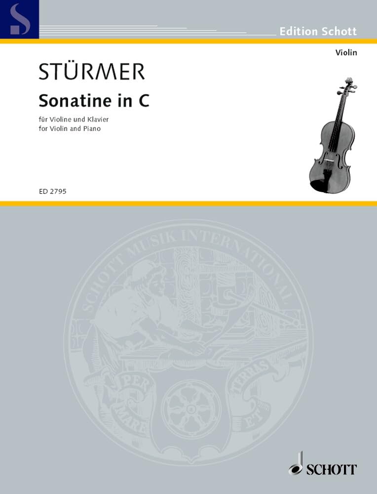 Sonatine in C: Violine und Klavier. (Edition Schott) Sheet Music