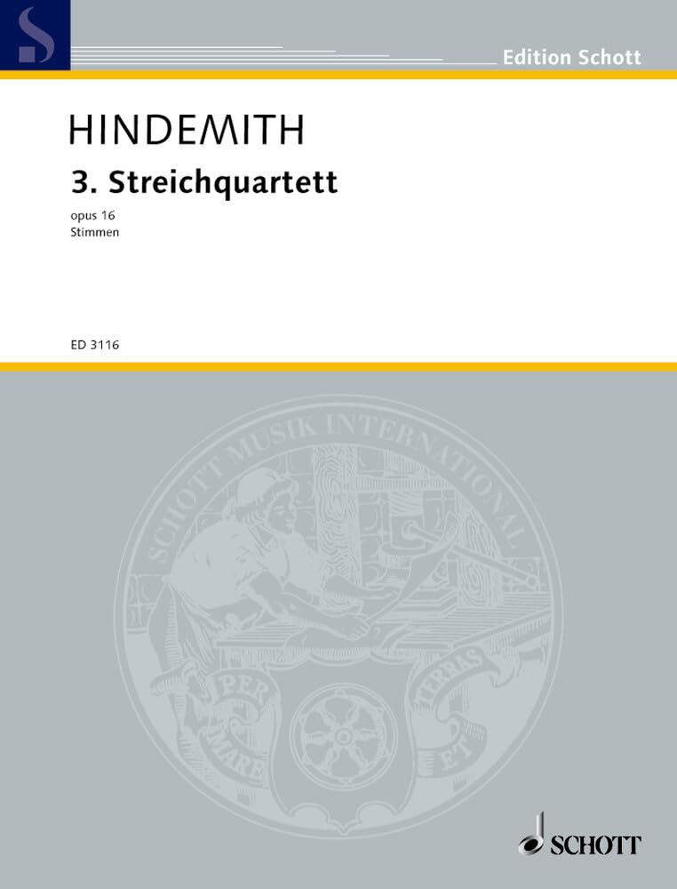 3. Streichquartett: op. 16. Streichquartett. Stimmensatz. (Edition Schott) Sheet Music