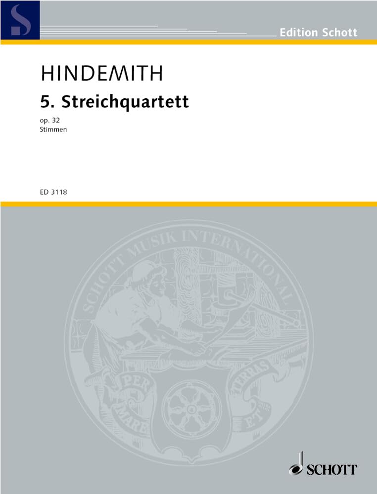 5. Streichquartett: op. 32. Streichquartett. Stimmensatz. (Edition Schott) Sheet Music