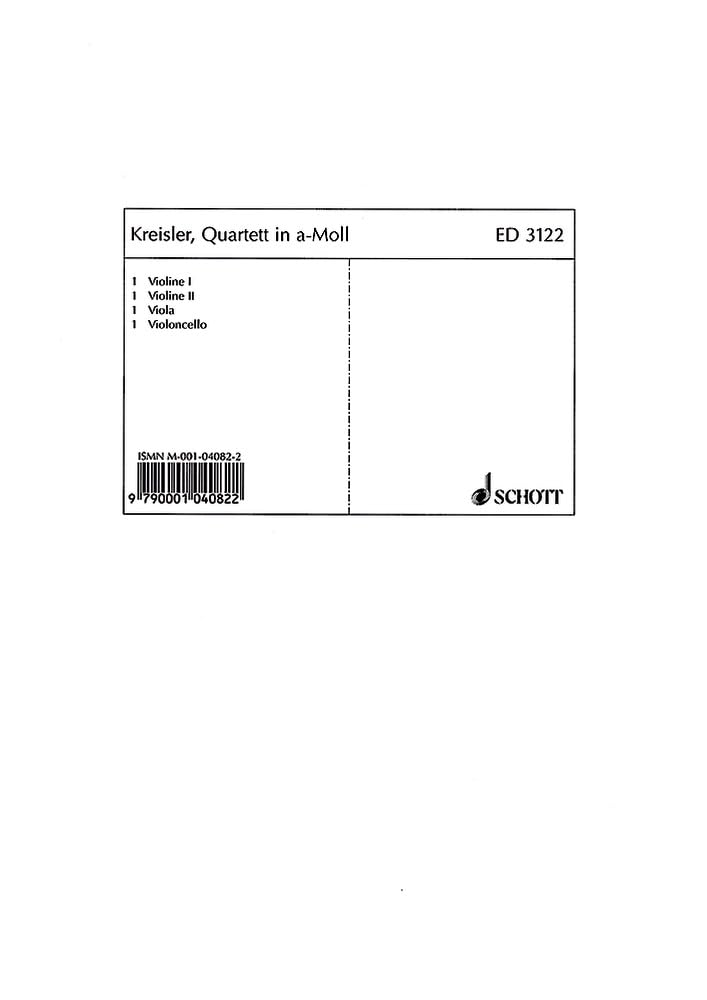 Streichquartett a-Moll: Streichquartett. Stimmensatz. Sheet Music