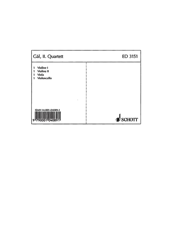 II. Quartett a-Moll: op. 35. Streichquartett. Stimmensatz. Sheet Music