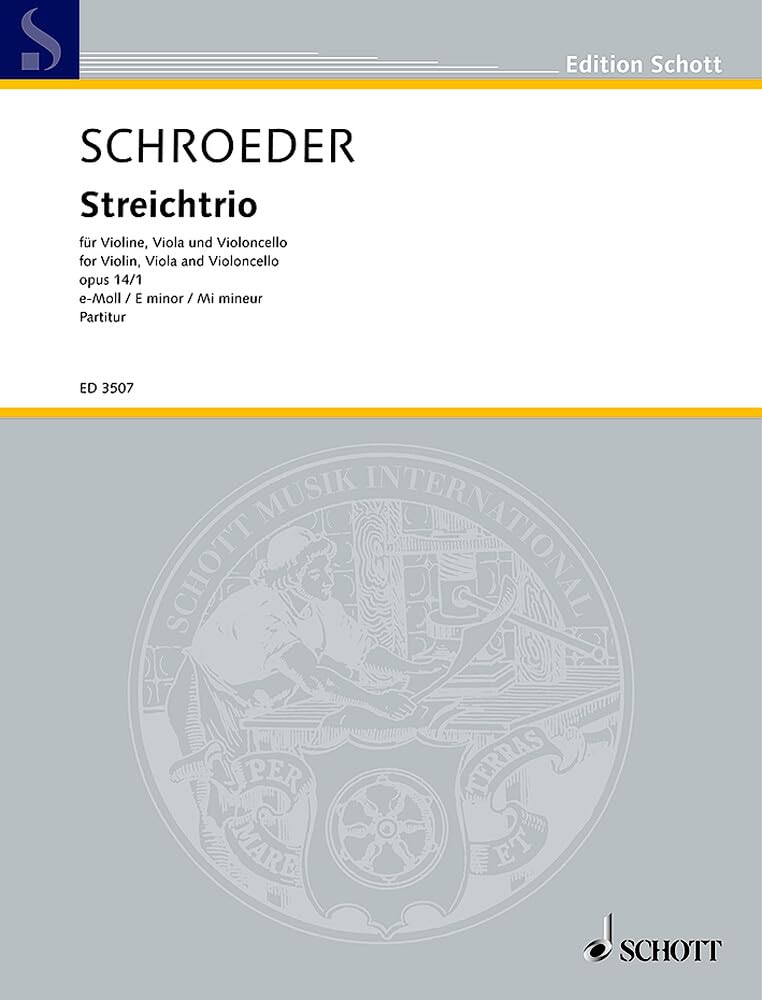 Streichtrio e-Moll: op. 14/1. Violine, Viola und Violoncello. Partitur. (Edition Schott) Sheet Music