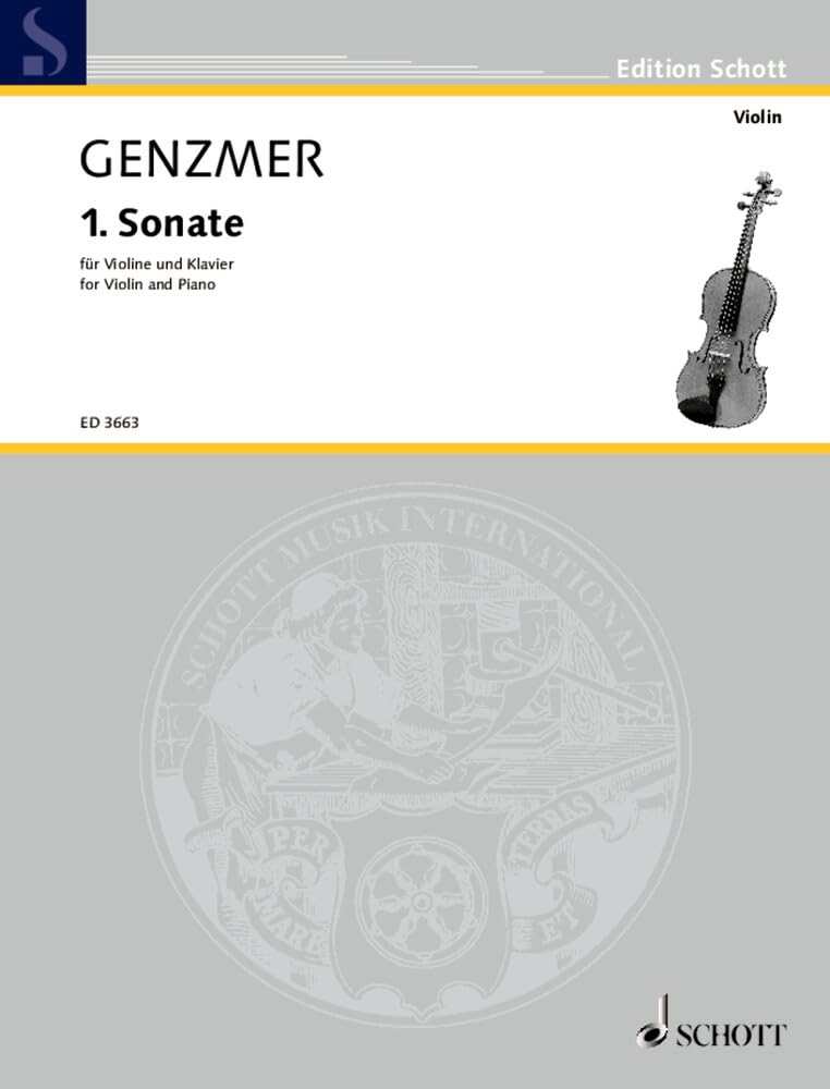 1. Sonate: GeWV 222. Violine und Klavier. (Edition Schott) Sheet Music