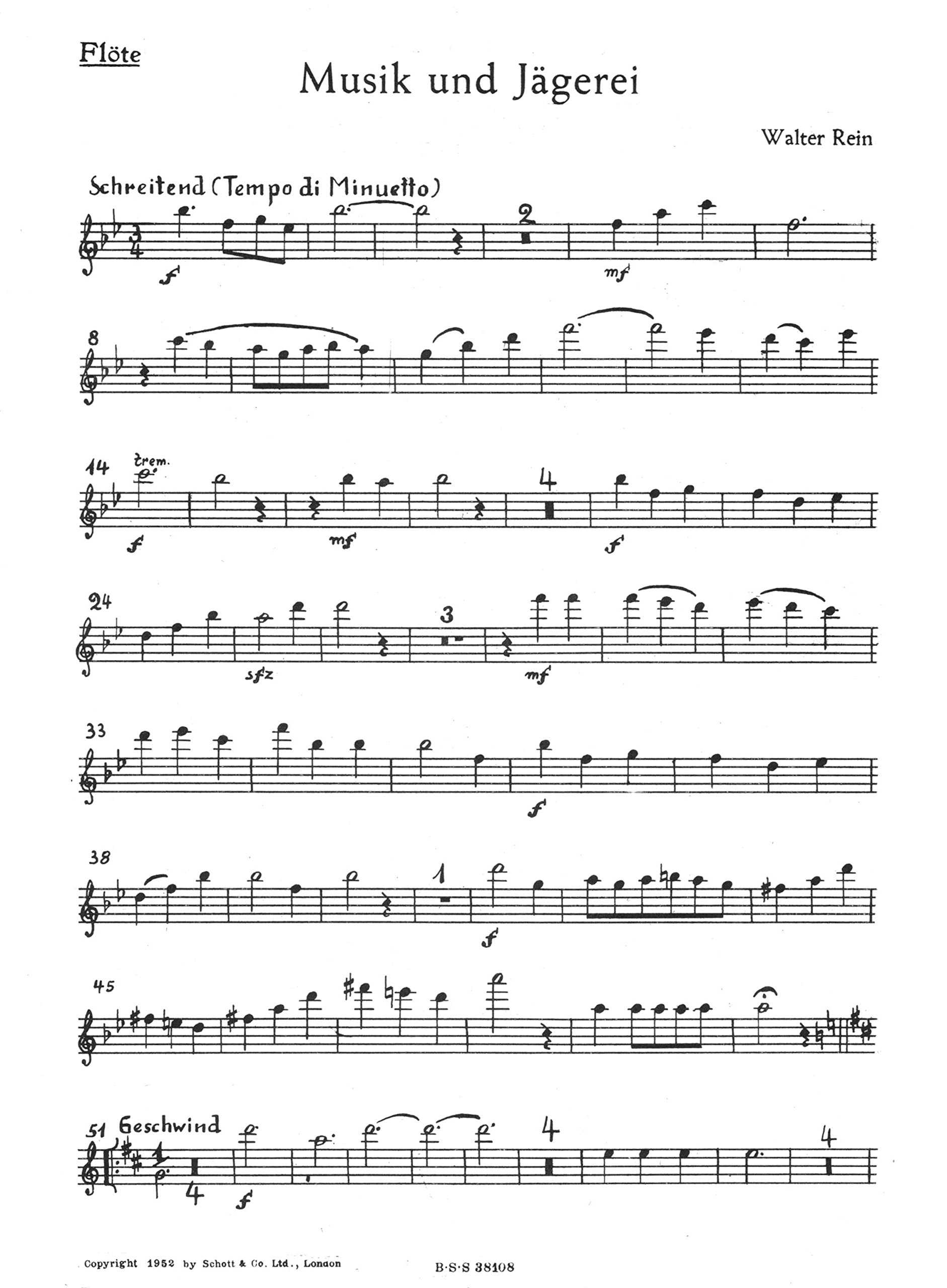 MUSIK UND JAGEREI -ENSEMBLE DE PARTITIONS Sheet Music