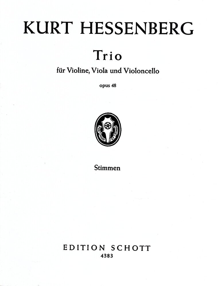Trio: op. 48. Violine, Viola und Violoncello. Stimmensatz. Sheet Music