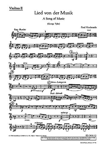 A SONG OF MUSIC Sheet Music