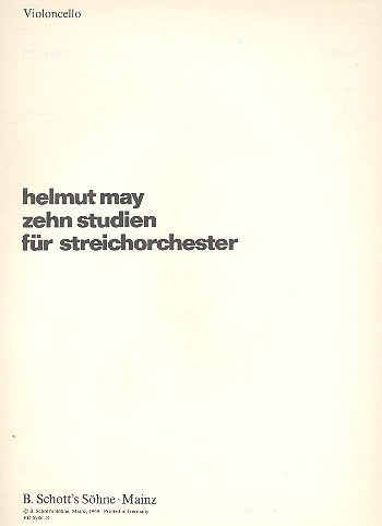 10 Studien: Streichorchester. Violoncello. (Orchester-Schulwerk) Sheet Music