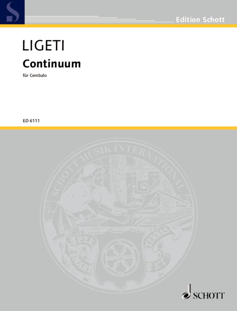 Continuum: Cembalo. (Edition Schott) Sheet Music