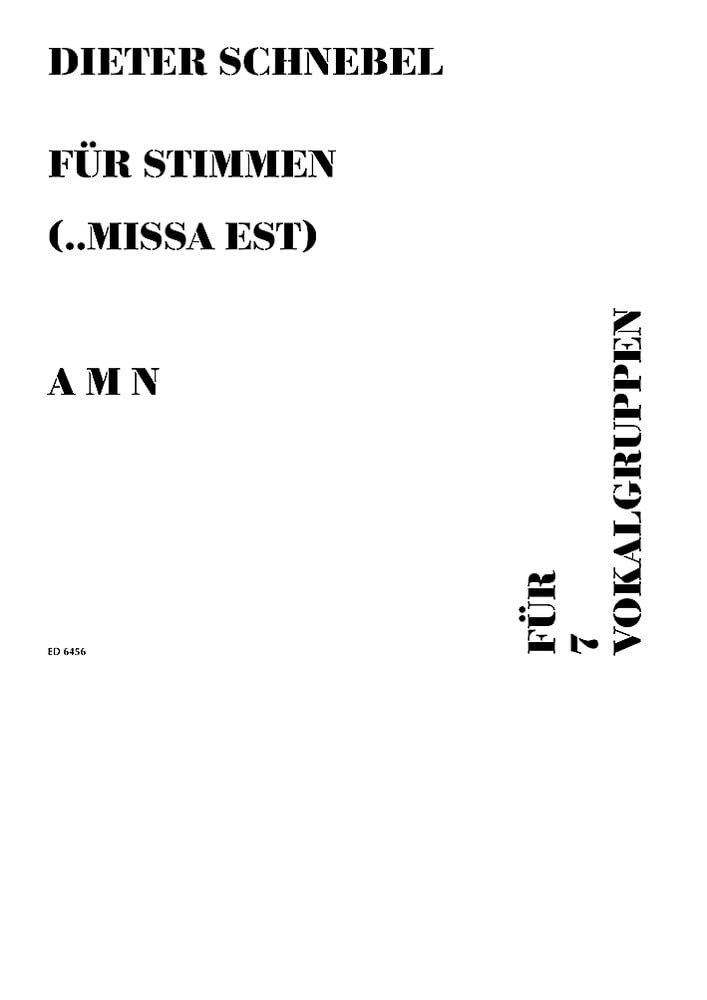 Für Stimmen (... missa est): Teil II: amn. 7 Vokalgruppen (SAB/AT/ST/TB/AB/AS/STB, Sprechchor). Partitur. Sheet Music
