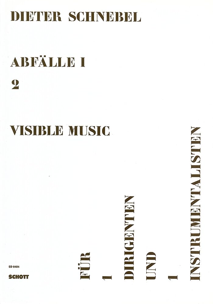 visible music I: (Abfälle I2). 1 Dirigent und 1 Instrumentalist. Spielpartitur. Sheet Music