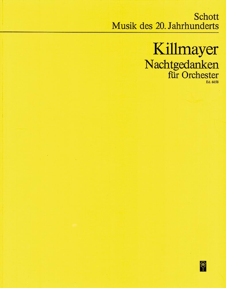 Nachtgedanken: Orchester. Studienpartitur. (Musik unserer Zeit) Sheet Music