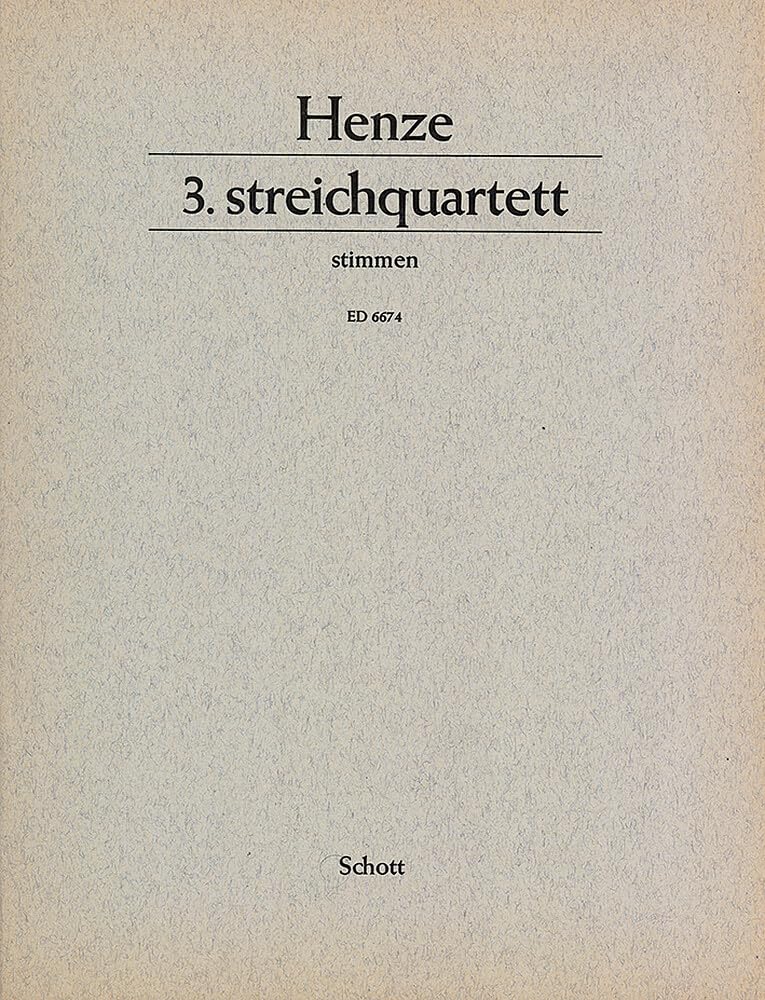 3. Streichquartett: In einem Satz. Streichquartett. Stimmensatz. Sheet Music