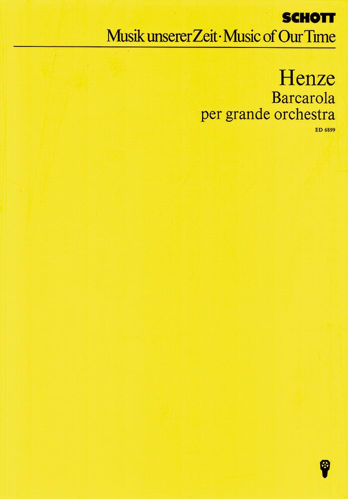 Barcarola: for large orchestra. large orchestra. Partition de direction et d'étude. book