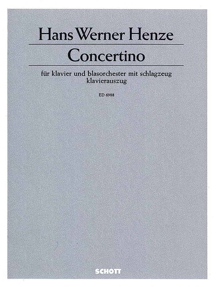 Concertino: Klavier und Blasorchester mit Schlagzeug. Klavierauszug. Sheet Music