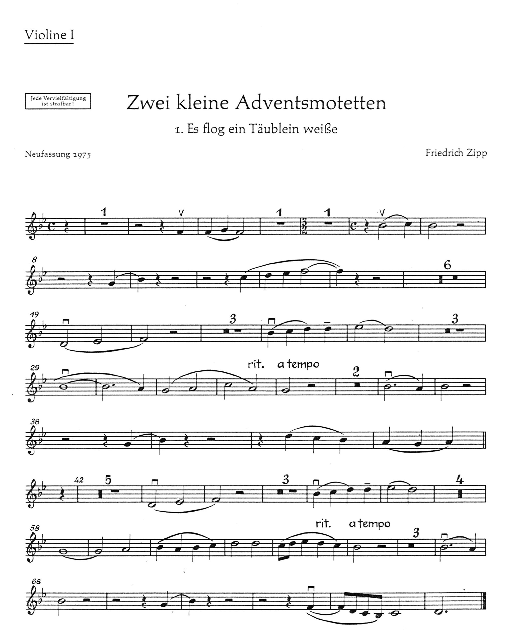 ZWEI KLEINE MOTETTEN -ENSEMBLE DE PARTITIONS Sheet Music