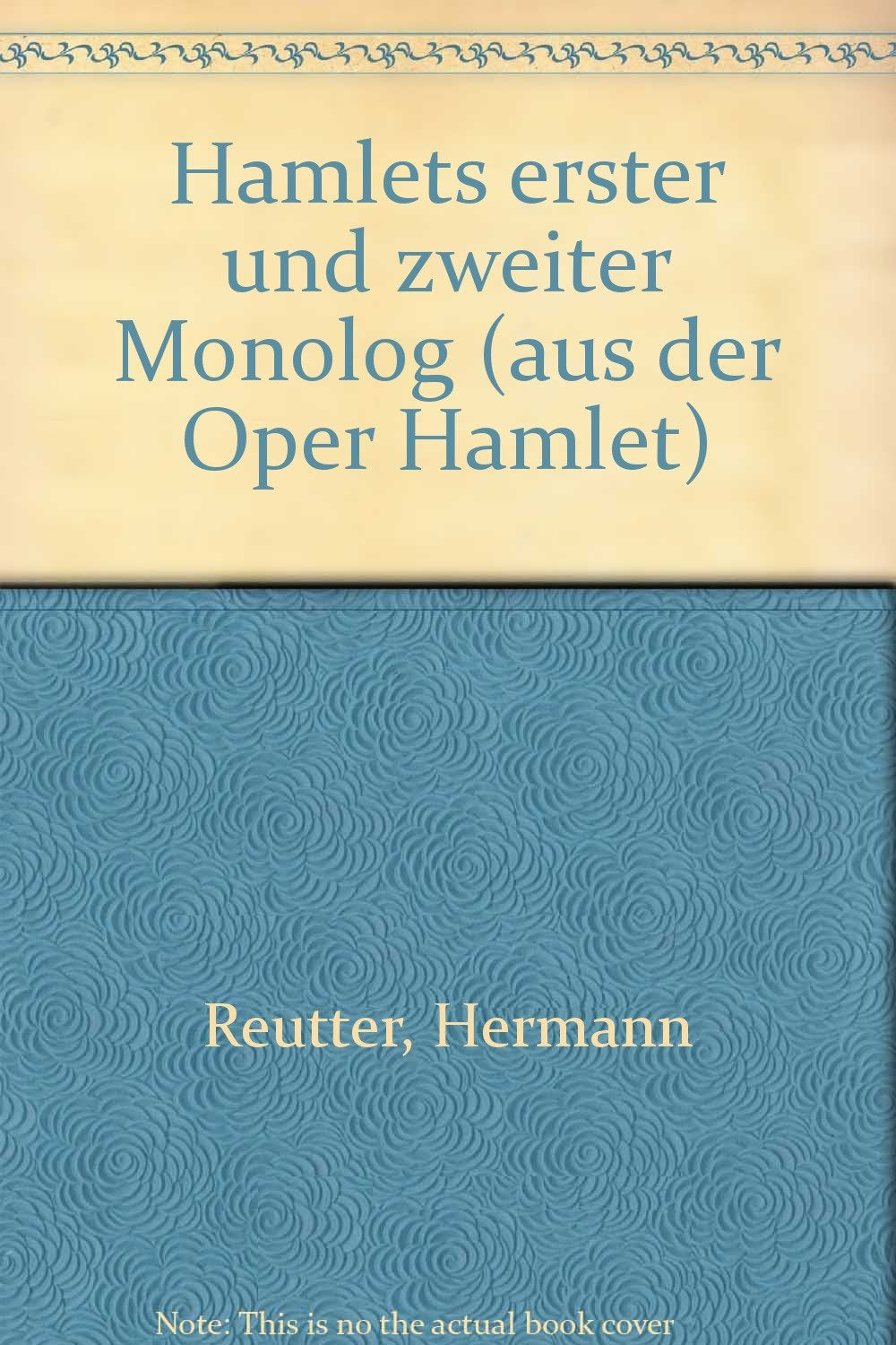 Hamlets erster und zweiter Monolog: aus der Oper "Hamlet". Bariton und Klavier. Bariton. Sheet Music