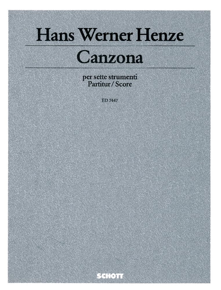 Canzona: for seven instruments. oboe, piano, harp, 3 violas and cello. Partition. book