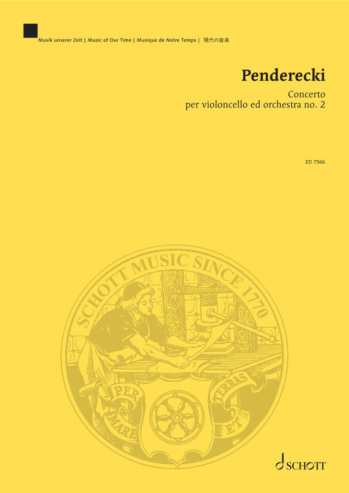 Concerto: per violoncello ed orchestra no. 2. Violoncello und Orchester. Studienpartitur. (Musik unserer Zeit) Sheet Music