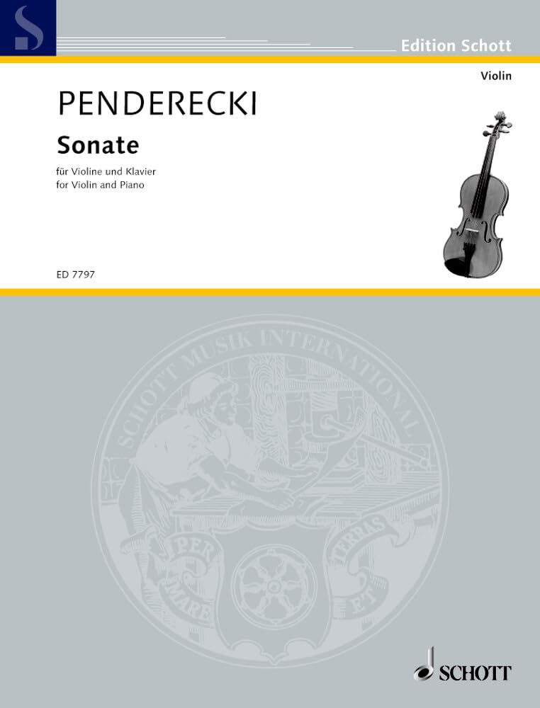 Sonata: for violin an d piano. violin and piano. book