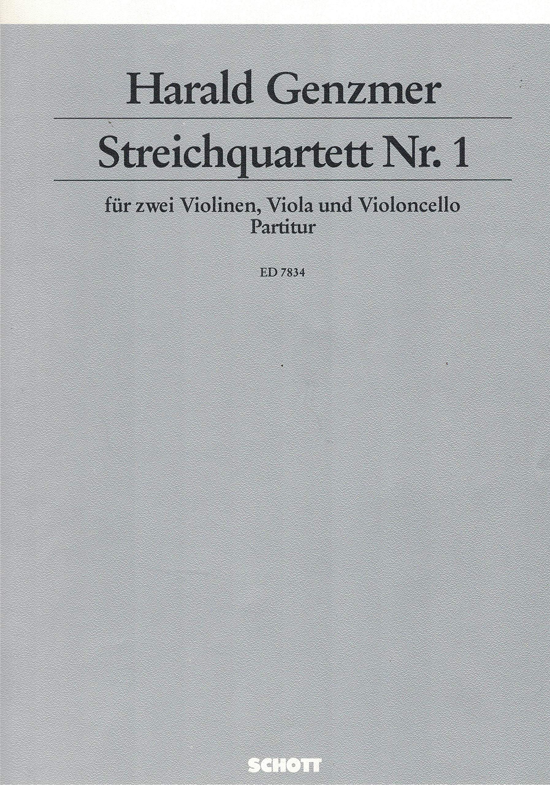 Streichquartett Nr. 1: GeWV 335. Streichquartett. Partitur. Sheet Music