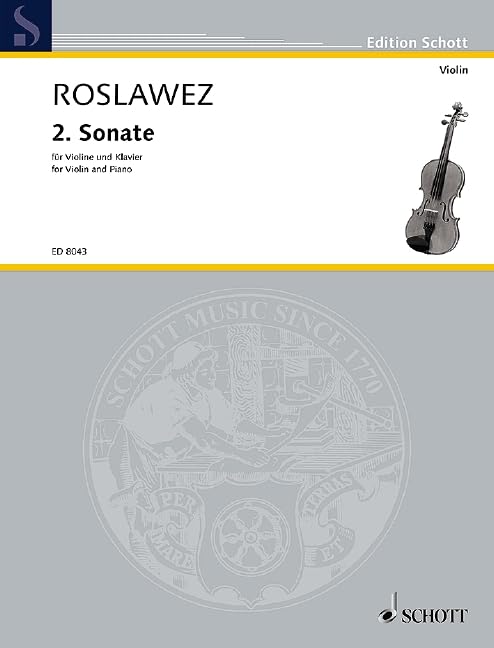 2. Sonata: for violin and piano. violin and piano. book