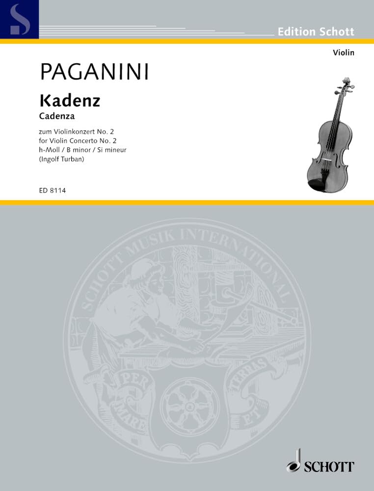 Kadenz zum Violin-Konzert Nr. 2 h-Moll: op. 7. Violine. (Edition Schott) Sheet Music