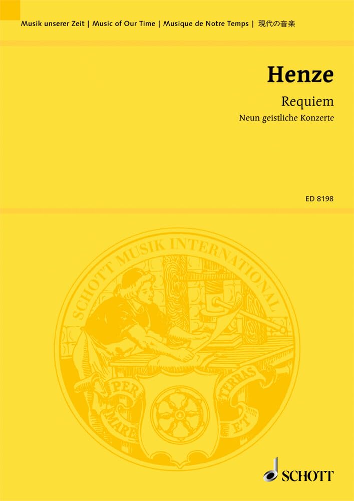 Requiem: Neun geistliche Konzerte. piano solo, concert trumpet and chamber orchestra. Partition d'étude. book