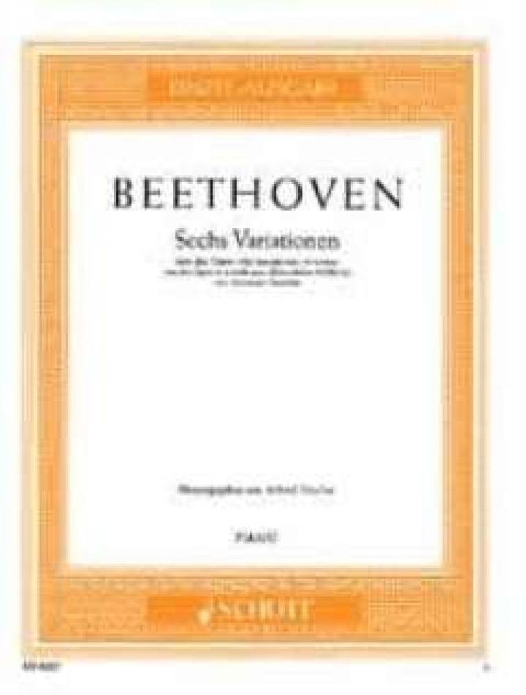 6 Variations G major: on the duet "Nel cor più non mi sento" from the opera "La molinara" by Giovanni Paesiello. Piano. Sheet Music
