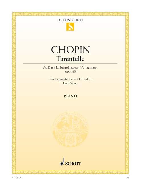 Tarantelle La bémol majeur: op. 43. piano. book