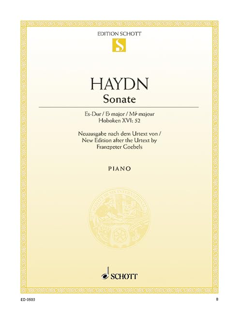 Sonata E-flat major: nach dem Urtext. Hob. XVI:52. piano. Sheet Music