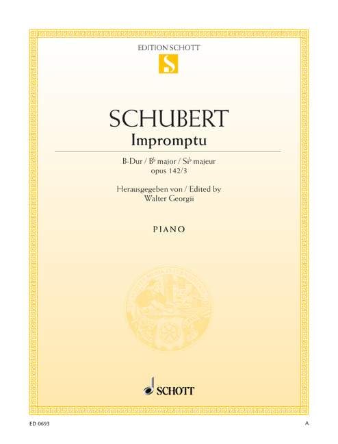 Impromptu: No. 3 B flat Major. op. posth. 142. D 935/3. piano. Sheet Music